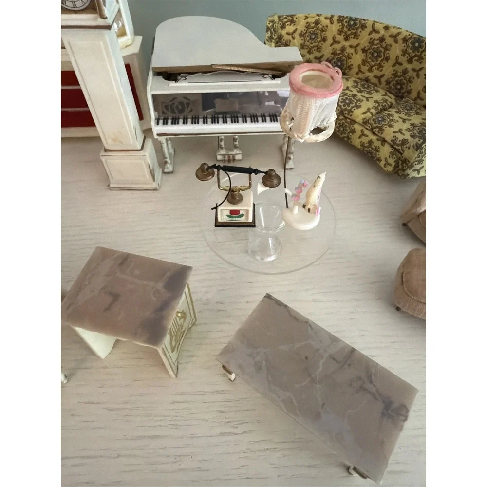 Vintage 20 Piece Lot of Ideal Petite Princess & Dollhouse Furniture Couch Chairs
